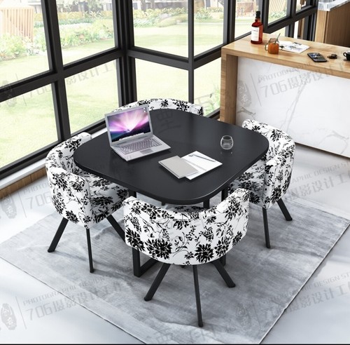 Wood marble dining table - wood,