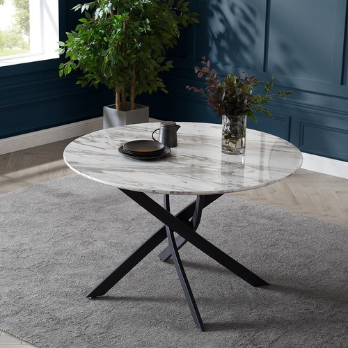 Marble round dining - marble, table