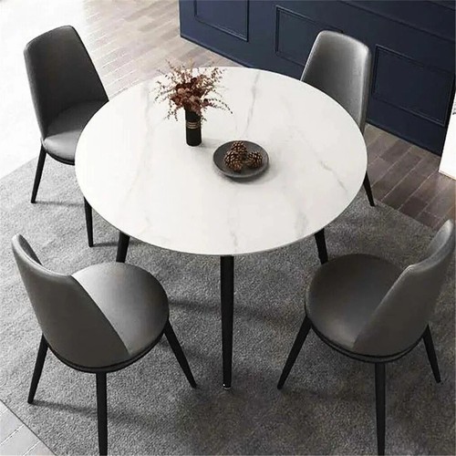 80cm round marble dining table - 80cm,