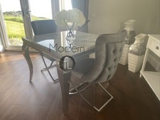 Louis dining table with grey