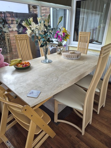 Marble dining table - dining, 100cm