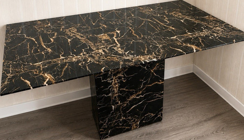 Black gold marble rectangular - gold,