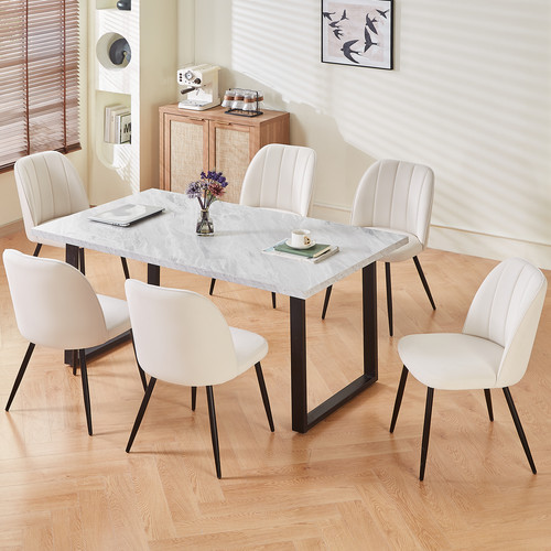 Marble effect table and velvet - effect,