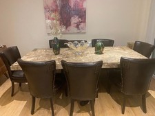 Solid Marble Dining Table –